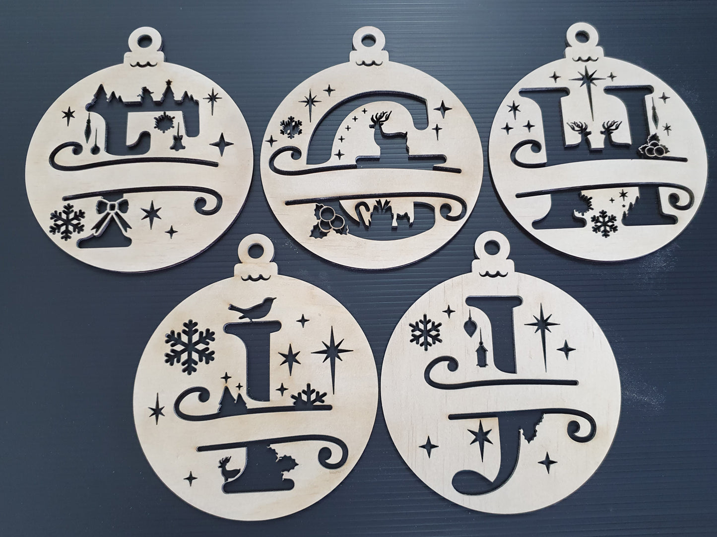 Timber Christmas Bauble Ornament