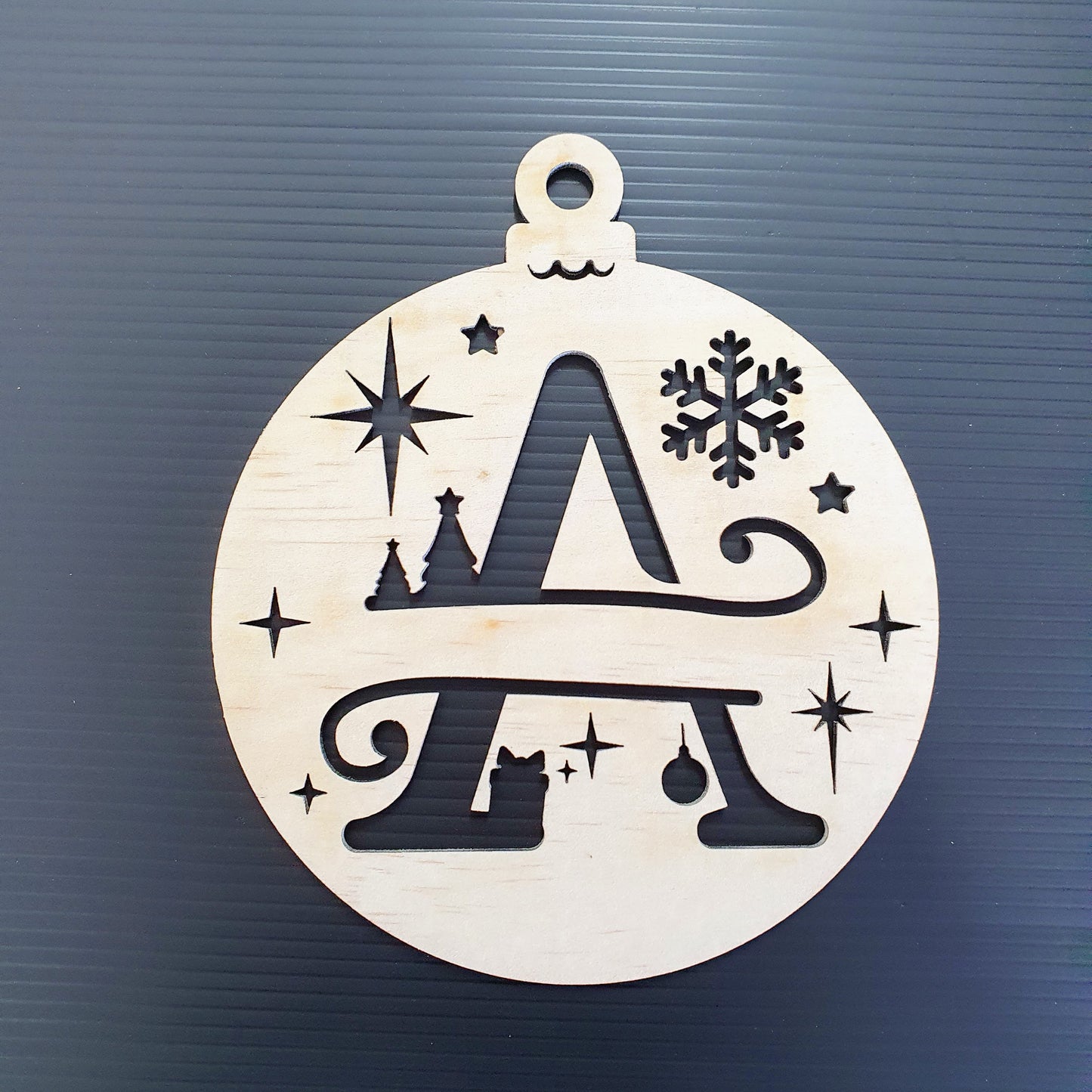Timber Christmas Bauble Ornament
