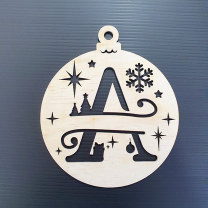 Timber Christmas Bauble Ornament