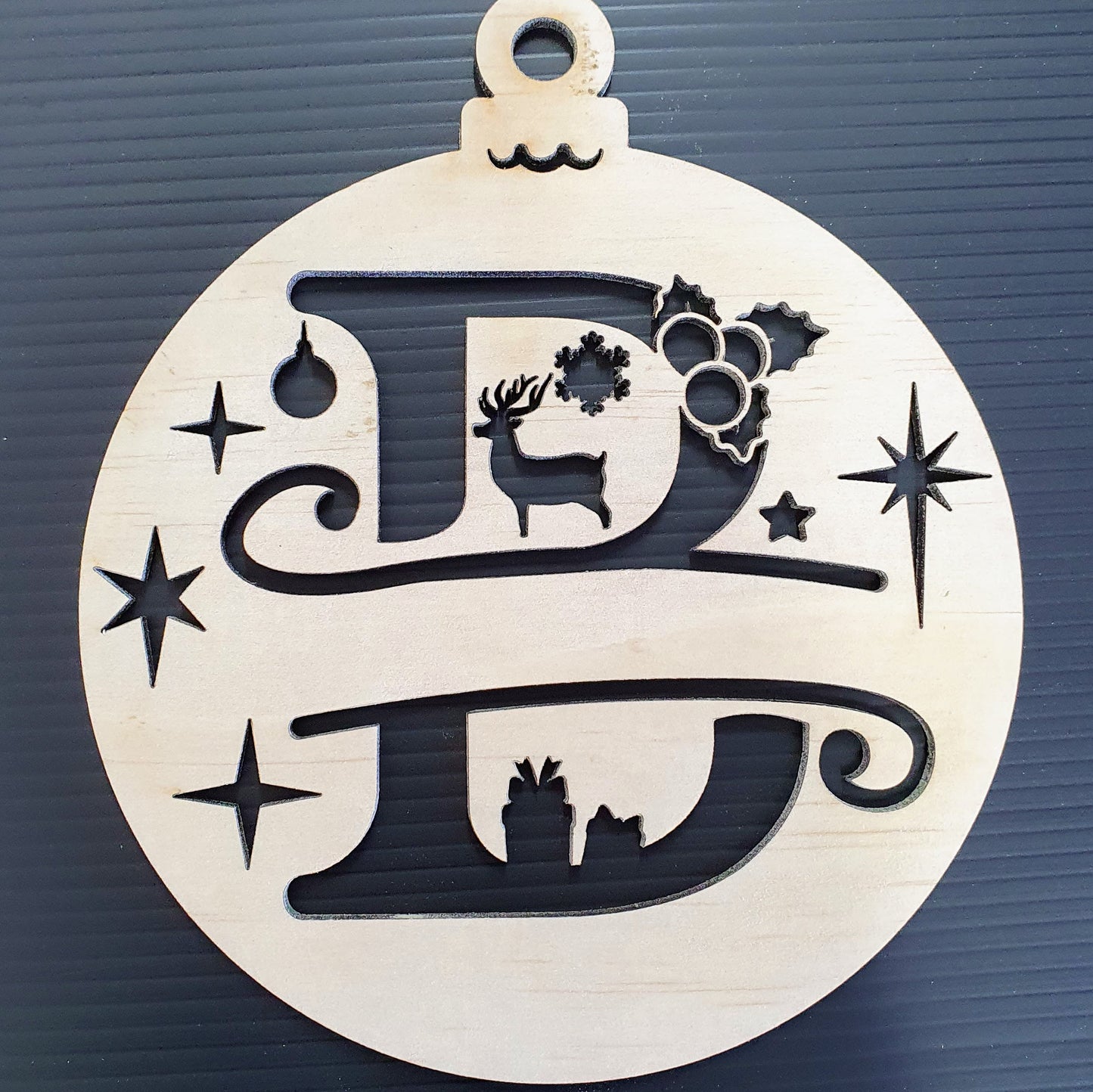 Timber Christmas Bauble Ornament