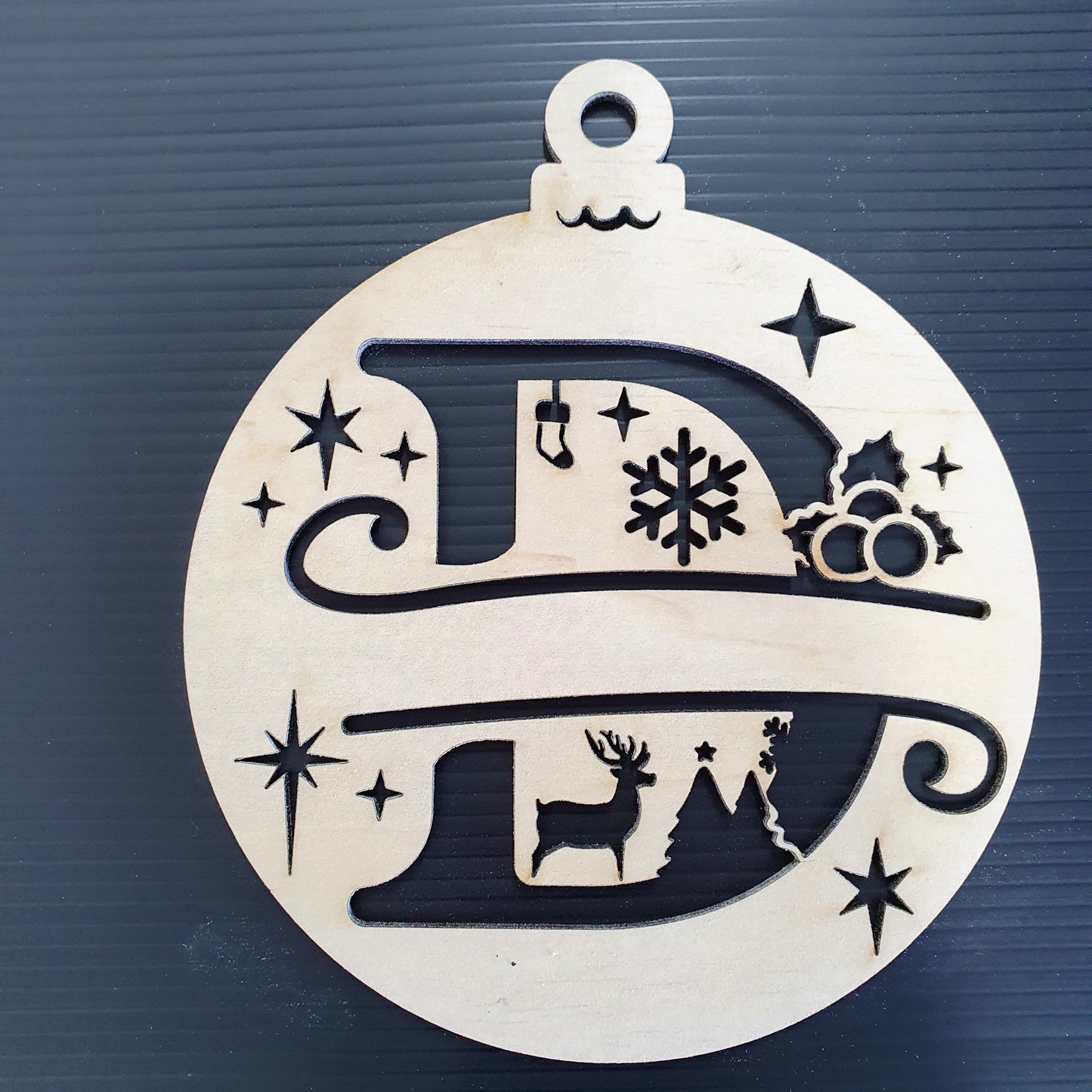 Timber Christmas Bauble Ornament