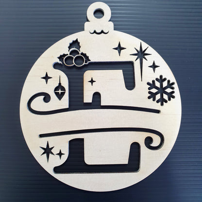 Timber Christmas Bauble Ornament