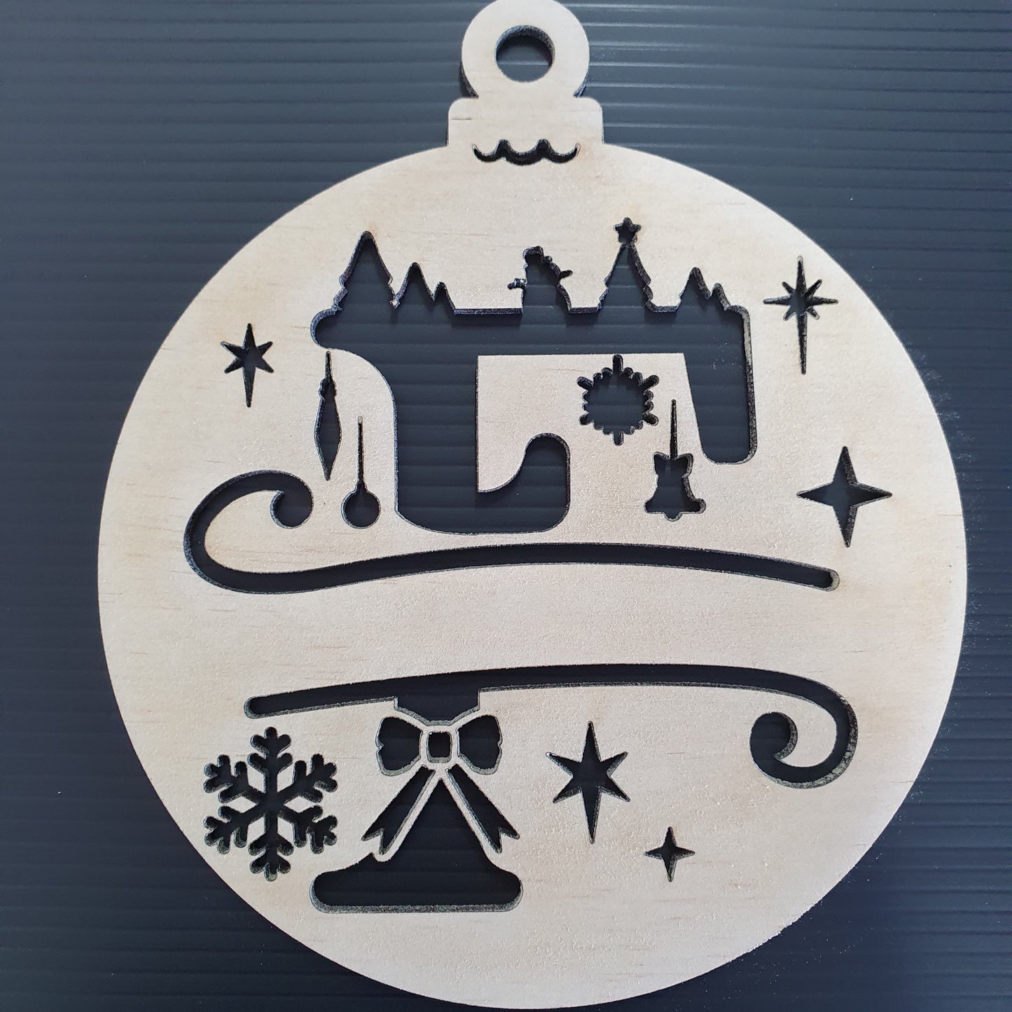 Timber Christmas Bauble Ornament