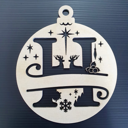 Timber Christmas Bauble Ornament
