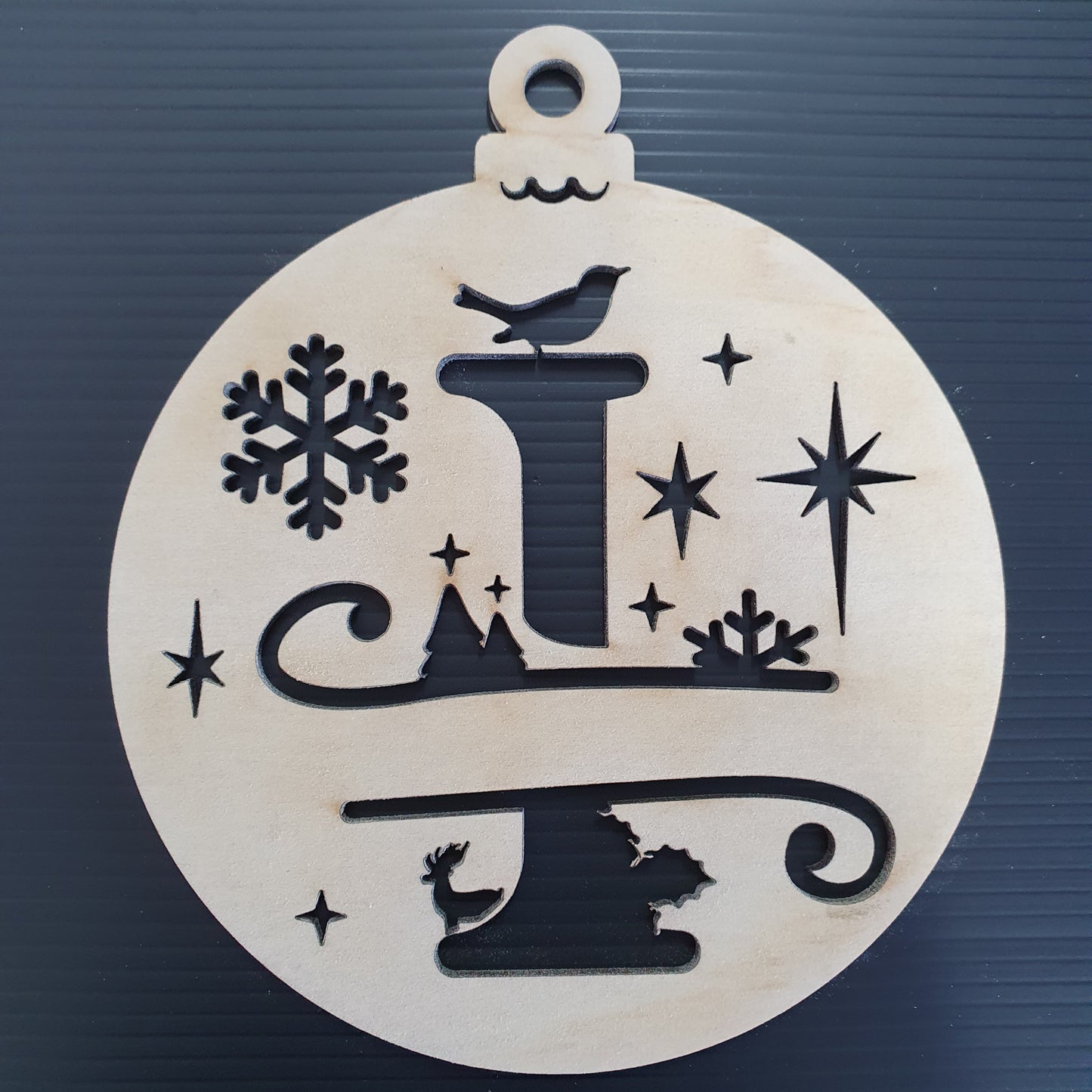 Timber Christmas Bauble Ornament
