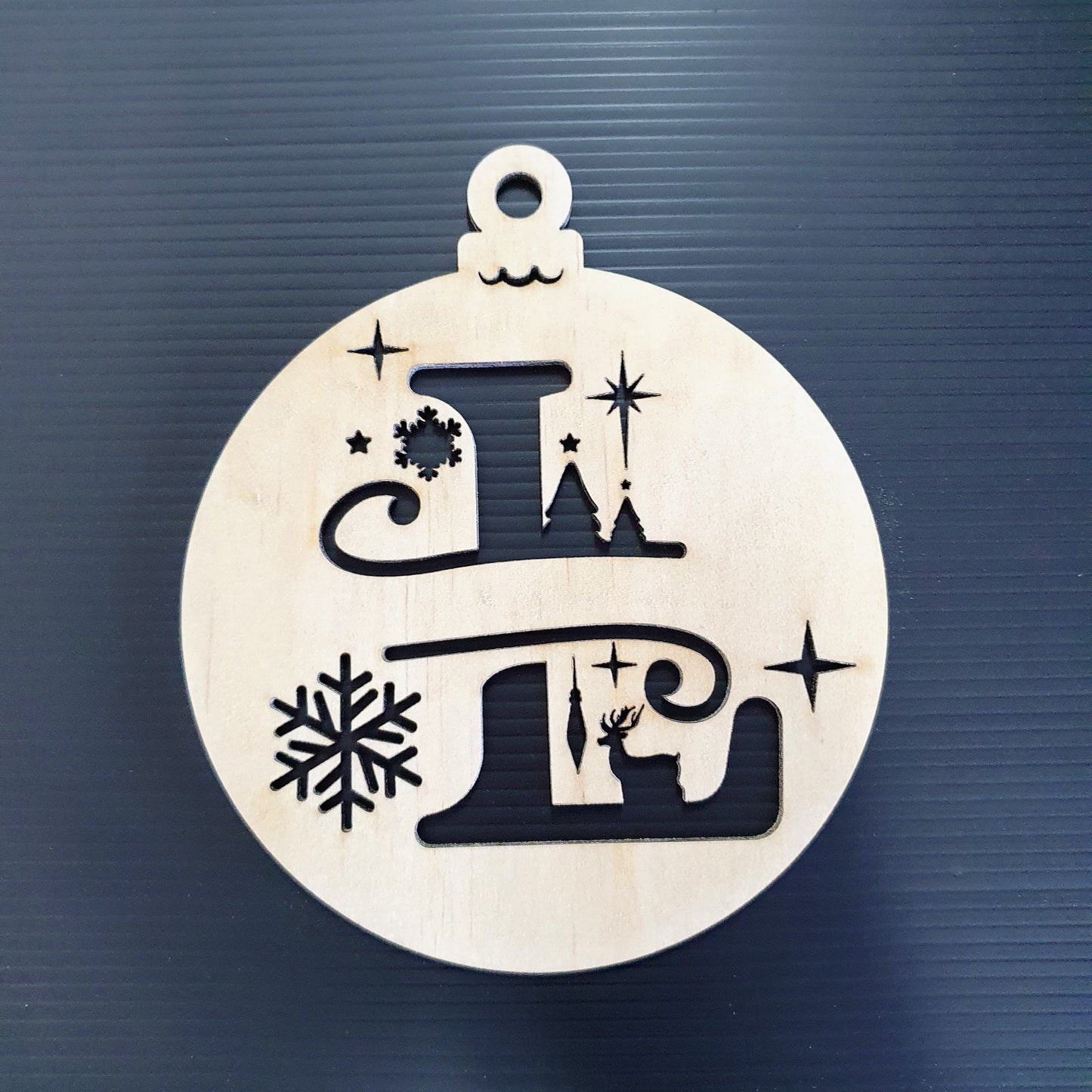Timber Christmas Bauble Ornament