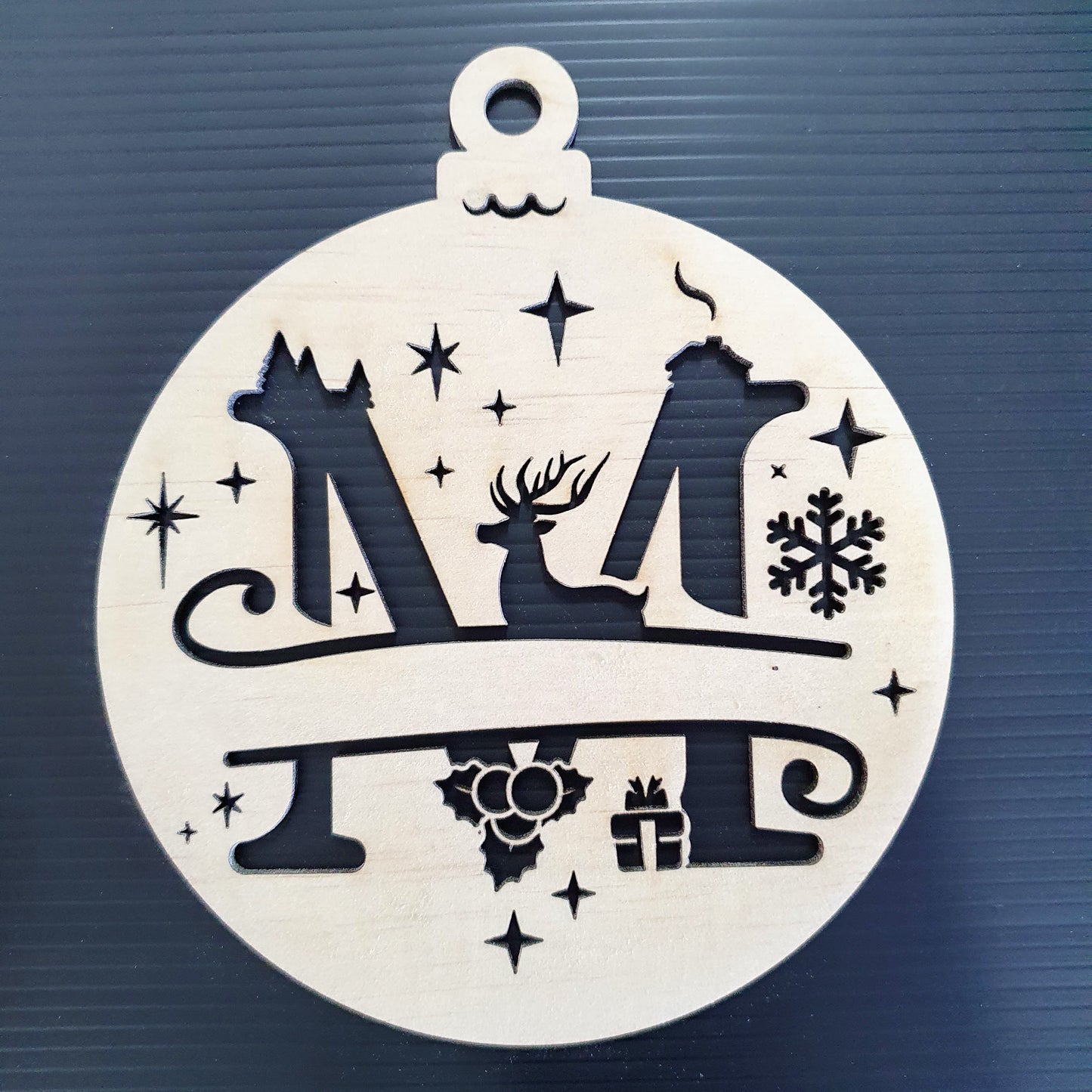 Timber Christmas Bauble Ornament