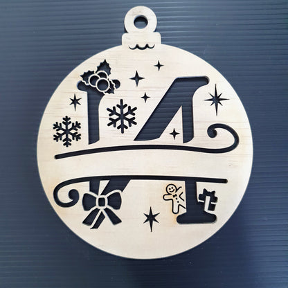Timber Christmas Bauble Ornament