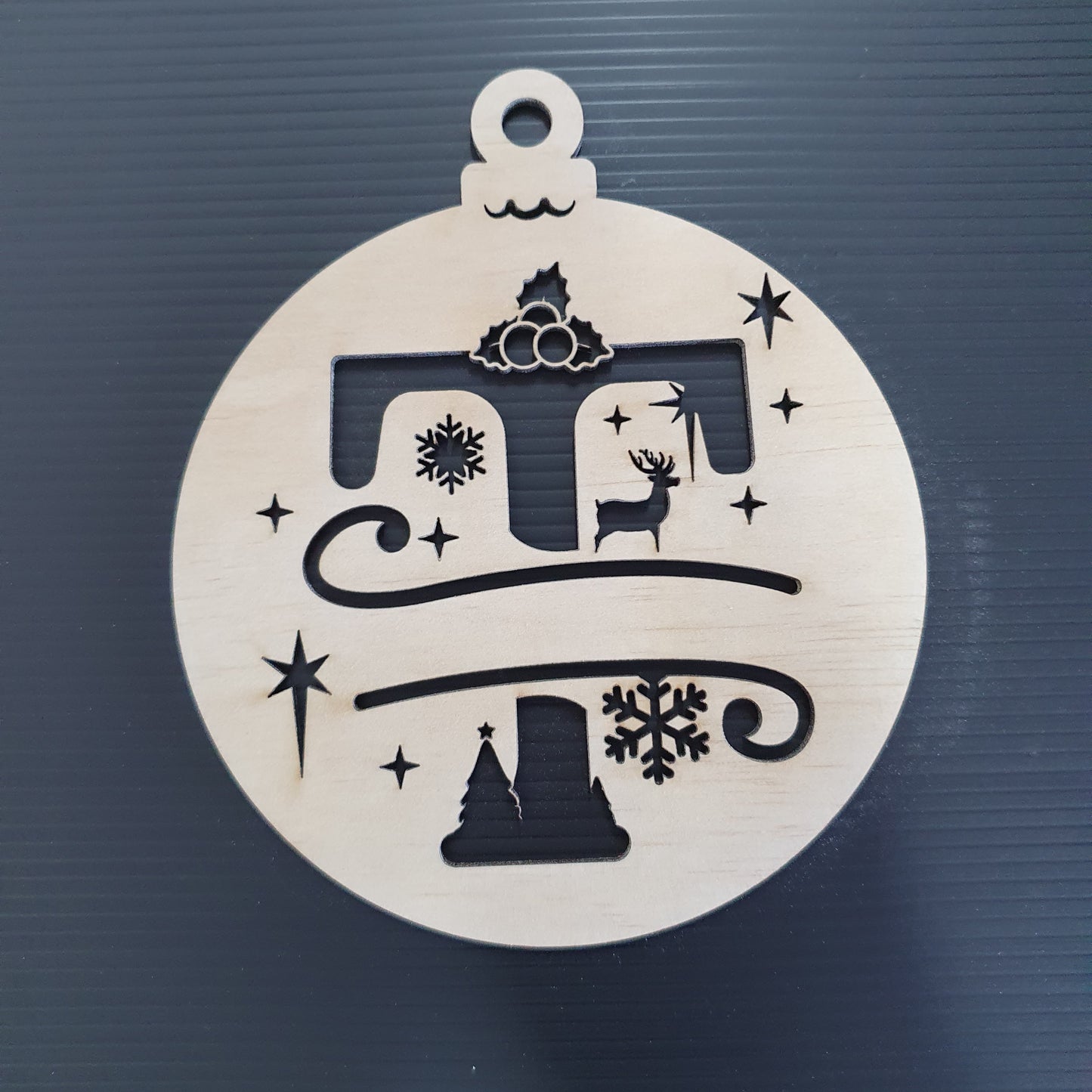 Timber Christmas Bauble Ornament