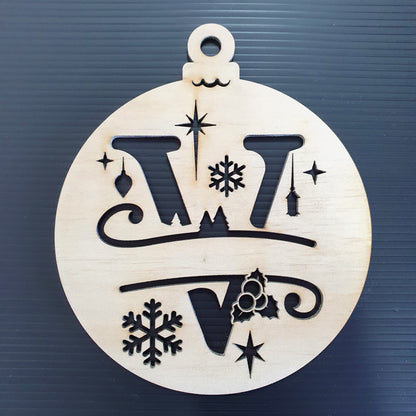 Timber Christmas Bauble Ornament