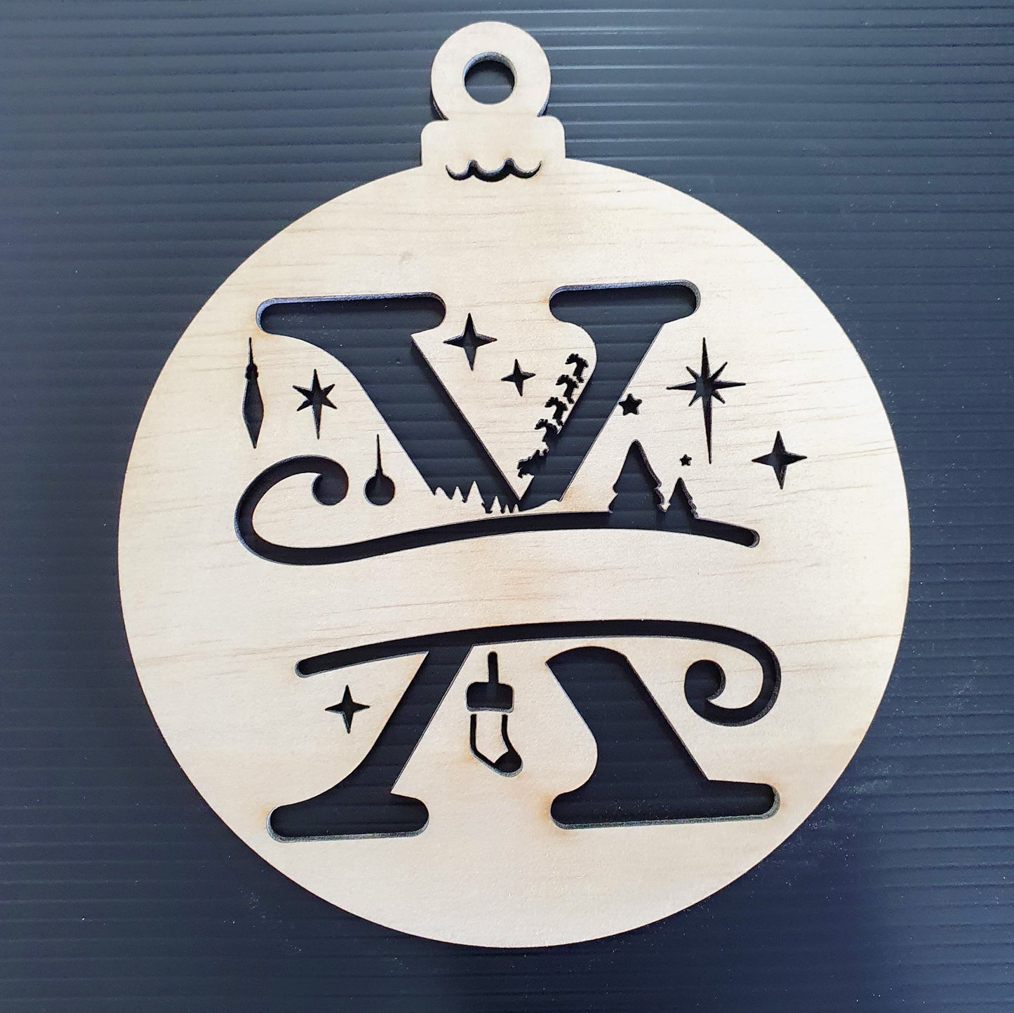 Timber Christmas Bauble Ornament