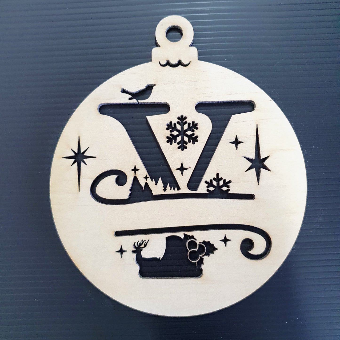 Timber Christmas Bauble Ornament