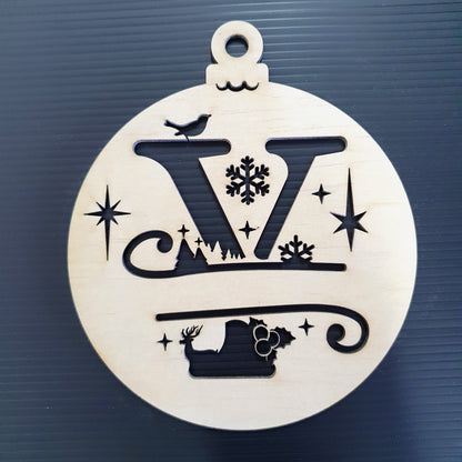 Timber Christmas Bauble Ornament