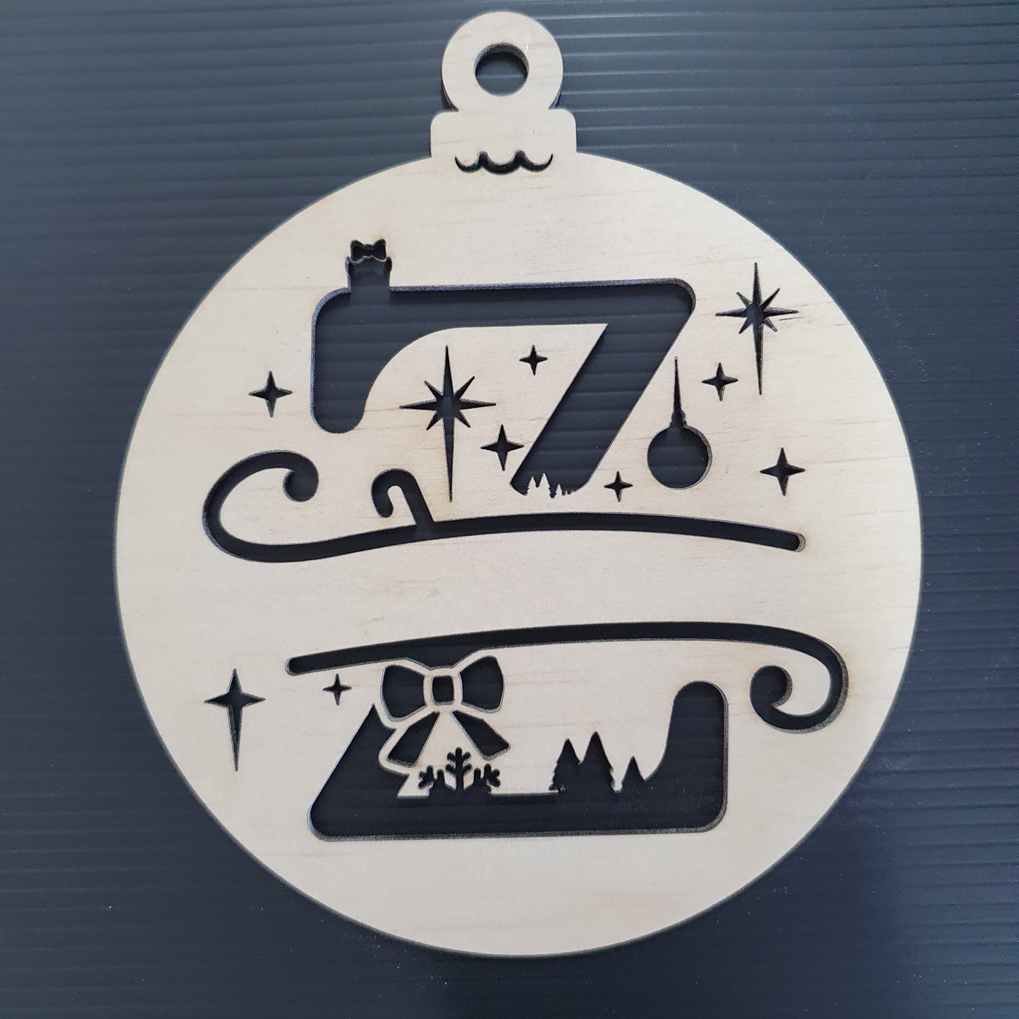 Timber Christmas Bauble Ornament