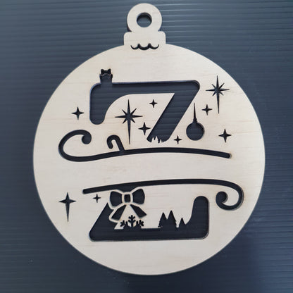 Timber Christmas Bauble Ornament