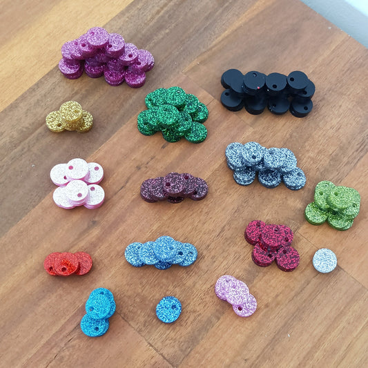 12 MM Acrylic Earring Topper Blanks with 2 mm hole cut to order - sold as pairs