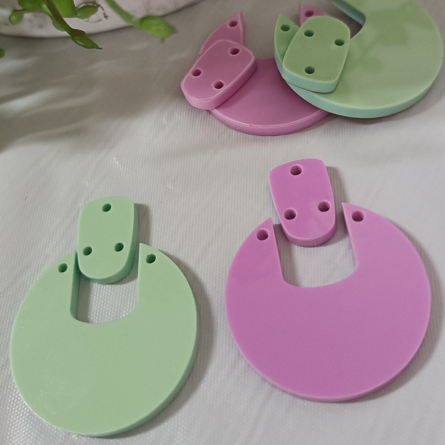 ED017 2pc 39mm Dangle Blank with 21mm Topper Blank - sold as pairs - cut to order