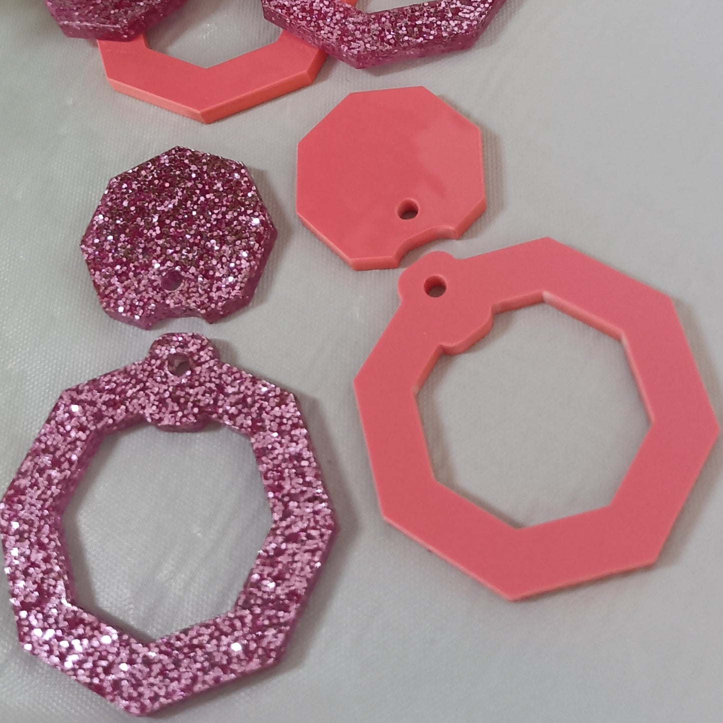ED016 2pc 39mm Dangle Blank with 21mm Topper Blank - sold as pairs - cut to order