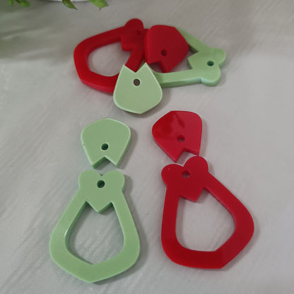 ED007 2pc 30mm Dangle Blank with 16mm Topper Blank - sold as pairs - cut to order