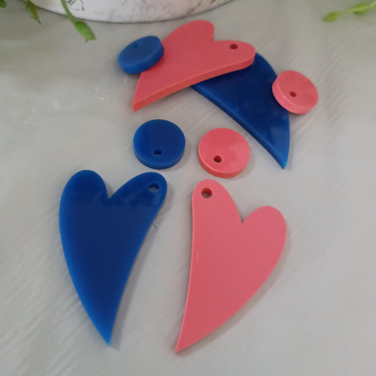 ED002 2pc 40mm Dangle Earring Blank with 14mm Topper Blank - sold as pairs - cut to order