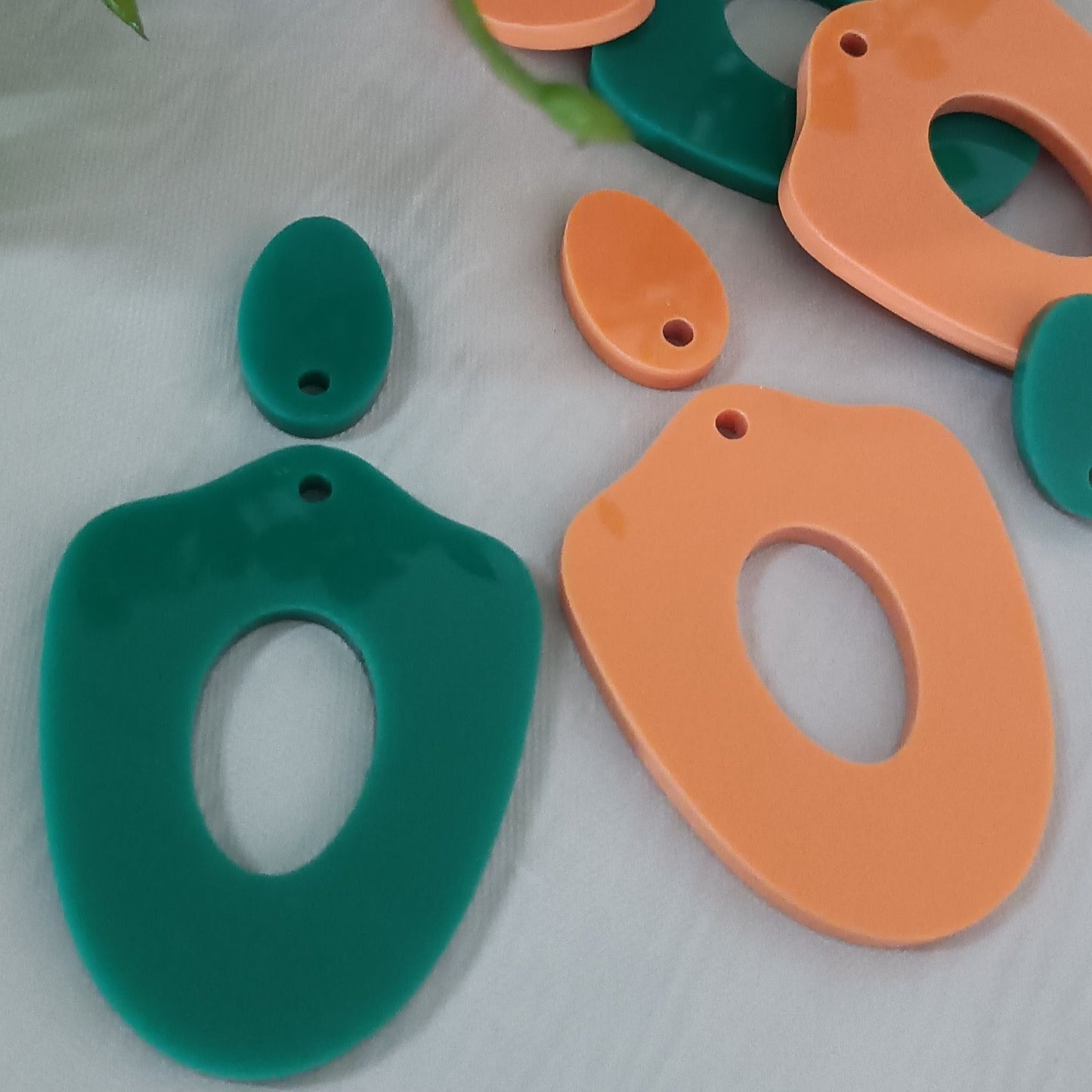ED014 2pc 39mm Dangle Blank with 16mm Topper Blank - sold as pairs - cut to order