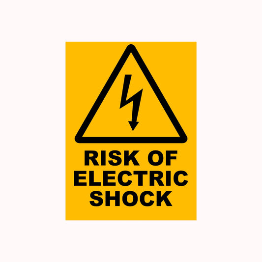 Risk of Electric Shock Sign